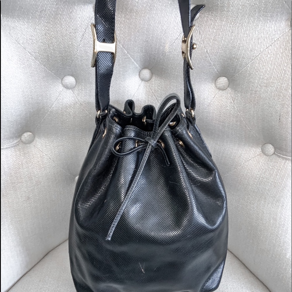Bottega Veneta Black Leather Shoulder Bag